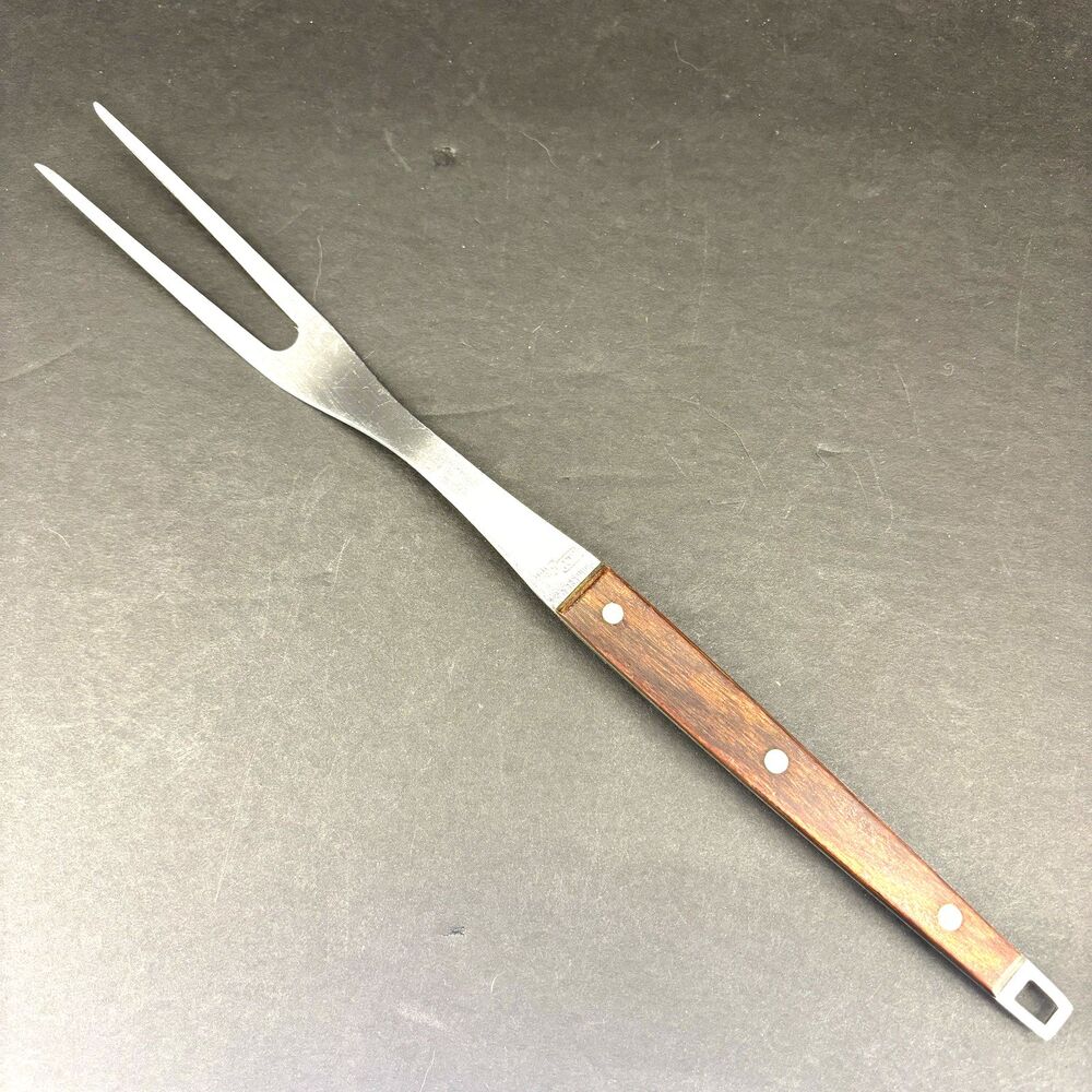 EKCO Flint 2 Prong 12” Meat‎ Carving Fork Mid Century Modern Stainless Vintage